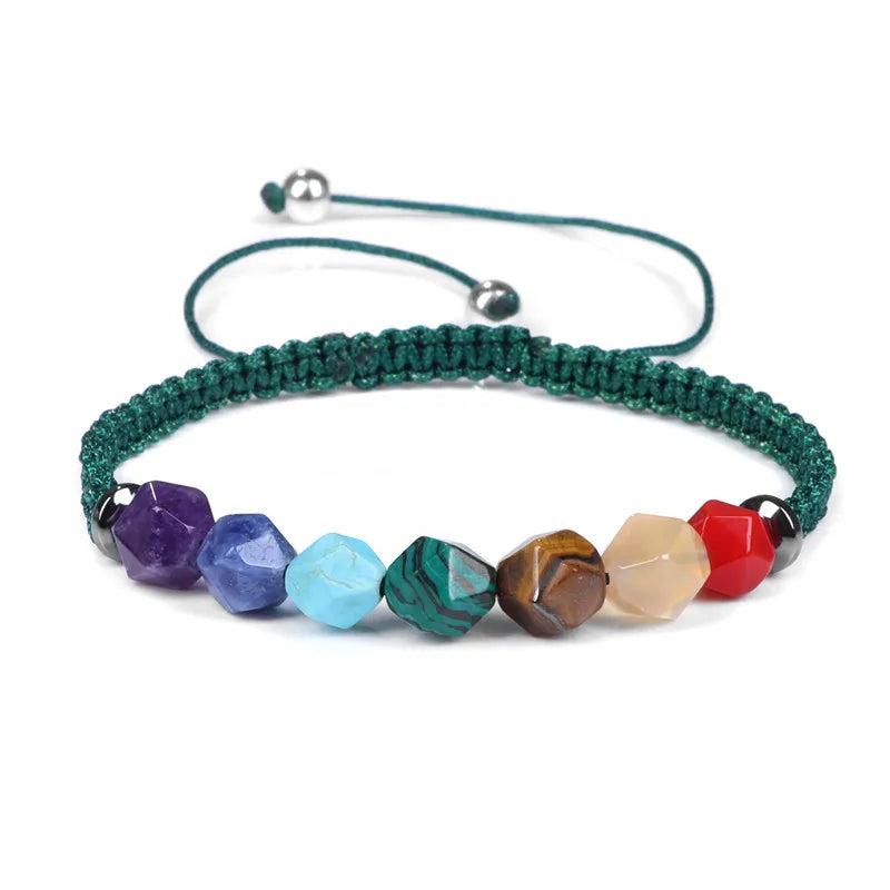 7 Chakra Stone Bracelet Natural Healing Reiki Yoga Jewelry RZ-01