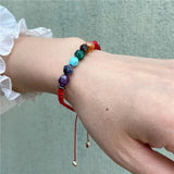 7 Chakra Stone Bracelet Natural Healing Reiki Yoga Jewelry RZ-01