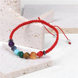 7 Chakra Stone Bracelet Natural Healing Reiki Yoga Jewelry RZ-01