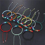 7 Chakra Stone Bracelet Natural Healing Reiki Yoga Jewelry RZ-01