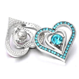 6pcs Love Heart Snap Buttons for 18mm Metal Snap Button DIY Bracelet