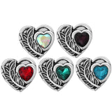 6pcs Love Heart Snap Buttons for 18mm Metal Snap Button DIY Bracelet