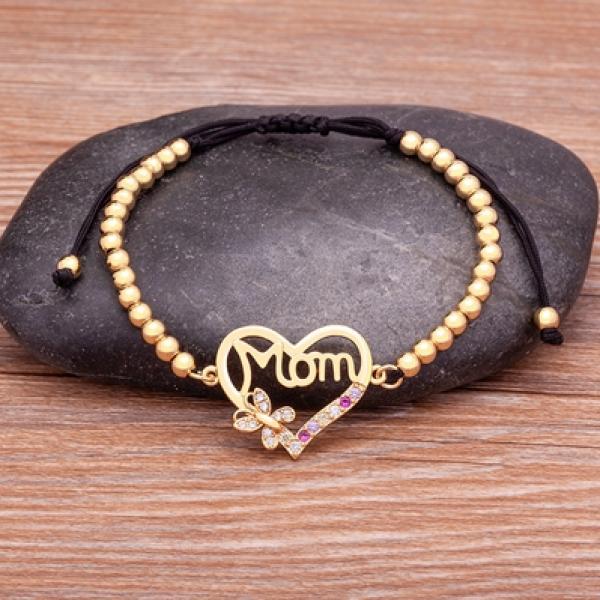 Vintage Rope Jewelry Adjustable Zircon Heart Shape Bangle