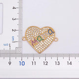 Vintage Rope Jewelry Adjustable Zircon Heart Shape Bangle