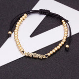 Vintage Rope Jewelry Adjustable Zircon Heart Shape Bangle