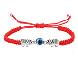 6 Evil Eye Kabbalah Bracelets Red Cord Adjustable Good Luck String