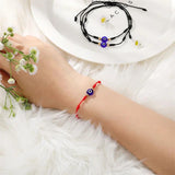 6 Evil Eye Kabbalah Bracelets Red Cord Adjustable Good Luck String