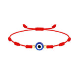 6 Evil Eye Kabbalah Bracelets Red Cord Adjustable Good Luck String