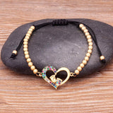 Adjustable Crystal Charm Bangle for Women