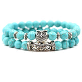 Tibetan Turquoise Beads Bracelet Vintage Boho Ethnic Stone Elastic Bracelet