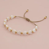 Summer Jewelry Waterproof Plated Beaded Bracelets Heart Star Shell for Women
