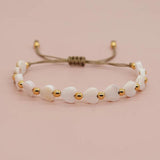 Summer Jewelry Waterproof Plated Beaded Bracelets Heart Star Shell for Women