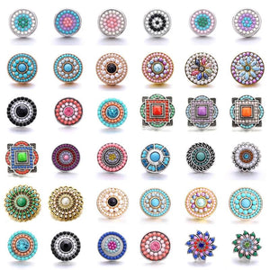 5pcs 18mm Snap Button Jewelry Metal Charm Snap Buttons for Snap Bracelet