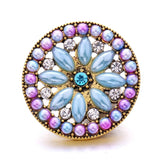 5pcs 18mm Snap Button Jewelry Metal Charm Snap Buttons for Snap Bracelet