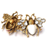 5pcs/lot Crystal Rhinestone Bee Snap Buttons for Snap Bracelet DIY Charms