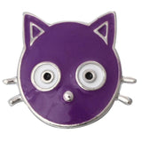 6pcs Purple Rhinestone 18mm Snap Button Set for Snap Bracelet & Necklace