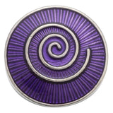6pcs Purple Rhinestone 18mm Snap Button Set for Snap Bracelet & Necklace