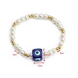 Adjustable Evil Eye Copper Bead Bracelet for Women Girls Men