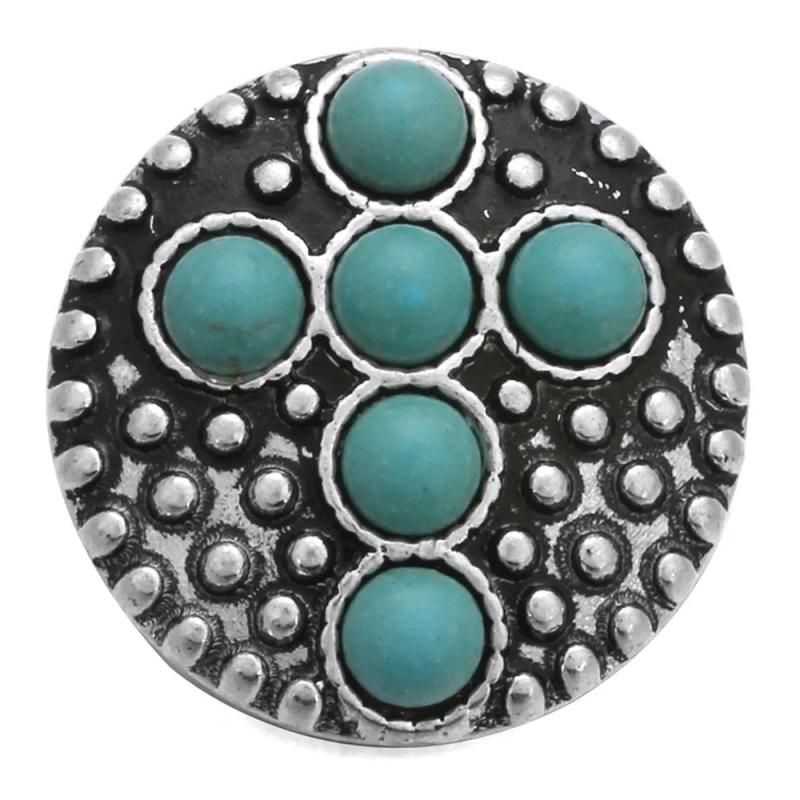6pcs Snap Jewelry 18mm Mixed Crystal Cross Metal Snaps