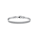 Silver Lace Weave Charm Bracelet & Bangle Punk Jewelry