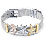 Double Mesh Bracelet Crystal Star Charm Gift