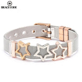 Double Mesh Bracelet Crystal Star Charm Gift