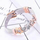 Double Mesh Bracelet Crystal Star Charm Gift