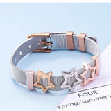 Double Mesh Bracelet Crystal Star Charm Gift