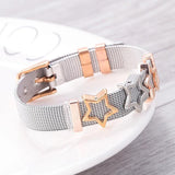 Double Mesh Bracelet Crystal Star Charm Gift