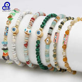 Colorful Evil Eye Charm Bracelet Dainty Adjustable Beaded Bracelet