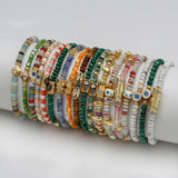 Colorful Evil Eye Charm Bracelet Dainty Adjustable Beaded Bracelet