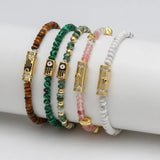 Colorful Evil Eye Charm Bracelet Dainty Adjustable Beaded Bracelet