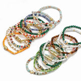 Colorful Evil Eye Charm Bracelet Dainty Adjustable Beaded Bracelet