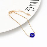 Evil Eye Charm Bracelet Copper Chain Adjustable for Women