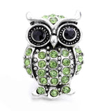 5pcs Green Crystal Snap Buttons DIY Ginger Charms for 18mm Bracelet Bangle