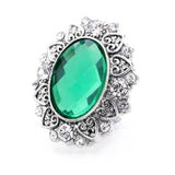 5pcs Green Crystal Snap Buttons DIY Ginger Charms for 18mm Bracelet Bangle