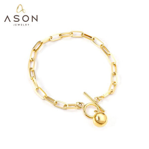 Vintage Stainless Steel Bracelet Steel Ball Pendant Thick Bangle