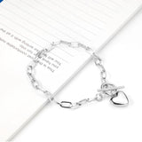 Vintage Stainless Steel Bracelet Steel Ball Pendant Thick Bangle