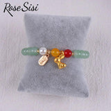Chinese Jade Rabbit Moon Bracelet Red Bean Love Jewelry for Women