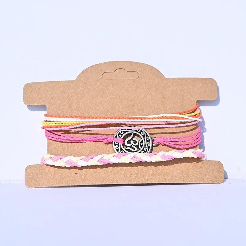 Boho Sea Turtle Cross Shell Bracelet Set for Women