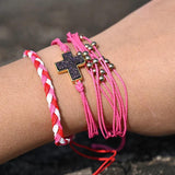 Boho Sea Turtle Cross Shell Bracelet Set for Women