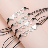 2/3/4 Pcs Friendship Sister Bracelet Matching Heart Couple Jewelry Gift