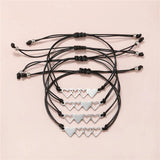 2/3/4 Pcs Friendship Sister Bracelet Matching Heart Couple Jewelry Gift