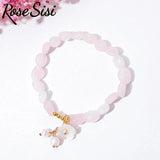 Special-shaped Strawberry Crystal Bracelet Single-circle Beaded Women's Bracelet