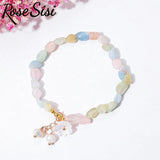 Special-shaped Strawberry Crystal Bracelet Single-circle Beaded Women's Bracelet