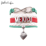 Infinity Love Mexico Wrap Bracelet Heart Charm Bracelets