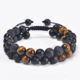 Hematite 8mm Stone Bracelet Triple Protection