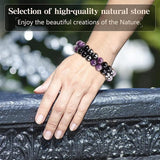 Hematite 8mm Stone Bracelet Triple Protection