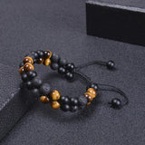 Hematite 8mm Stone Bracelet Triple Protection