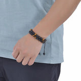 Hematite 8mm Stone Bracelet Triple Protection